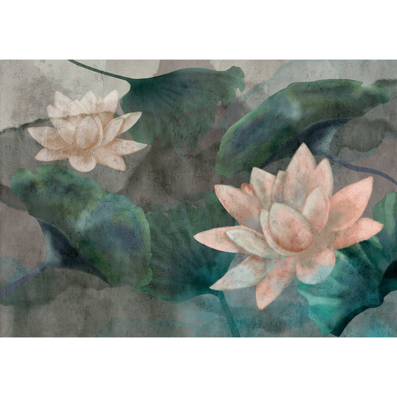 Papier peint floral - Jardin d'été doux, L 82 po x l 118 po