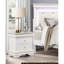 Chambre à coucher 3 Table de chevet avec faux 3 tiroirs en alligator blanc traditionnel