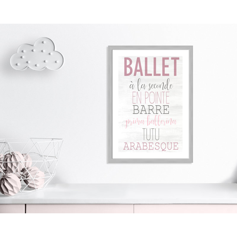 Ballet toute la journée 2, H 36,5 po x l 26,5 po x P 0,63 po, Cadre argenté