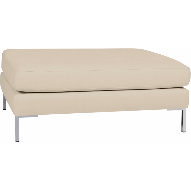 Marius 105cm Wide Ottoman, Beige , Flatweave