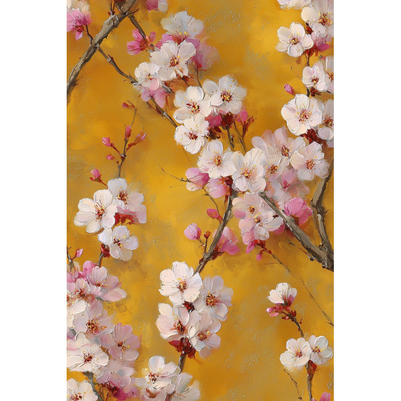 Papier peint floral, fleurs de cerisier modernes