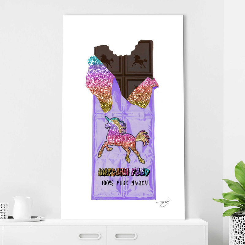 «Unicorn Chocolate (Vertical)» par Jodi - impression, Toile tendue, H 48 po x l 28 po x P 1,5 po