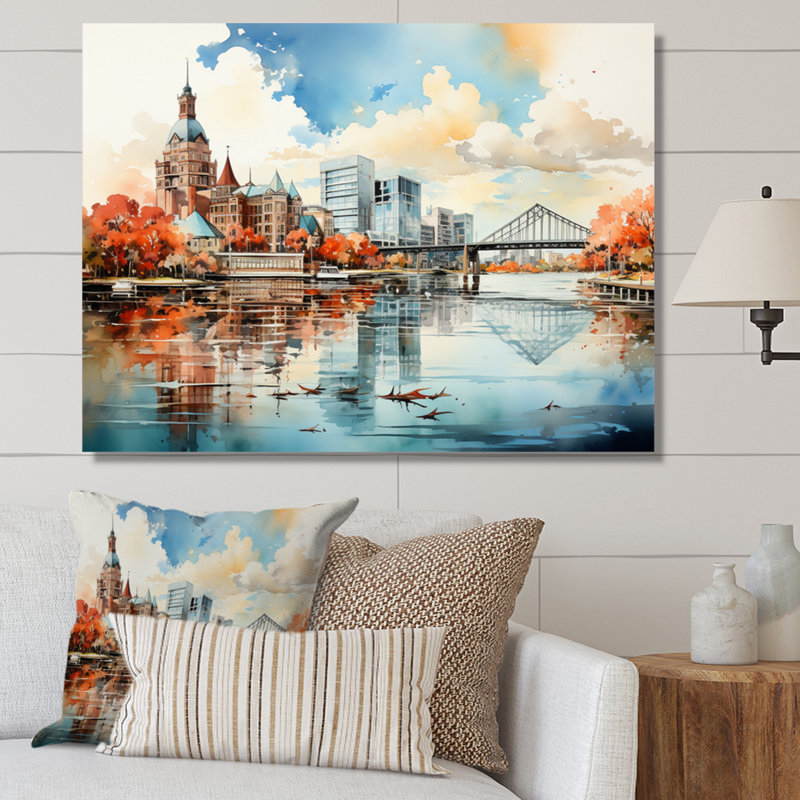 Jacksonville Bay Florida IV, H 12 po x l 20 po x P 1 po, Toile tendue
