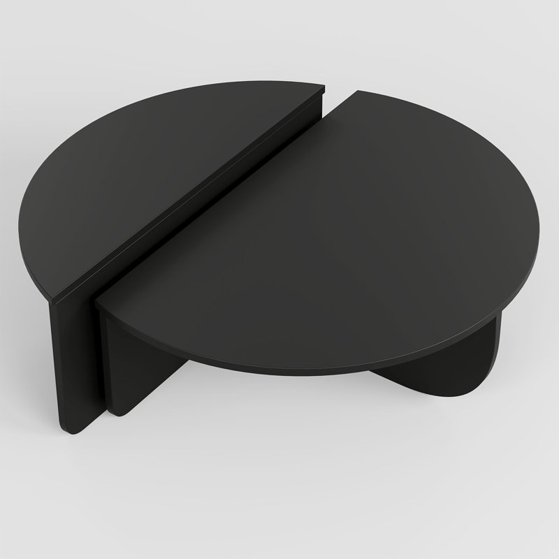 Ensemble de tables basses Modern Modern (2 pièces), 35,4 x 11,8 x 23,6 pouces et 33,5 x 13,8 x 19,7 pouces | Panneau de particules 100% enduit de mélamine, cerclage en PVC durable | Parfait pour les salons contemporains et les espaces élégants