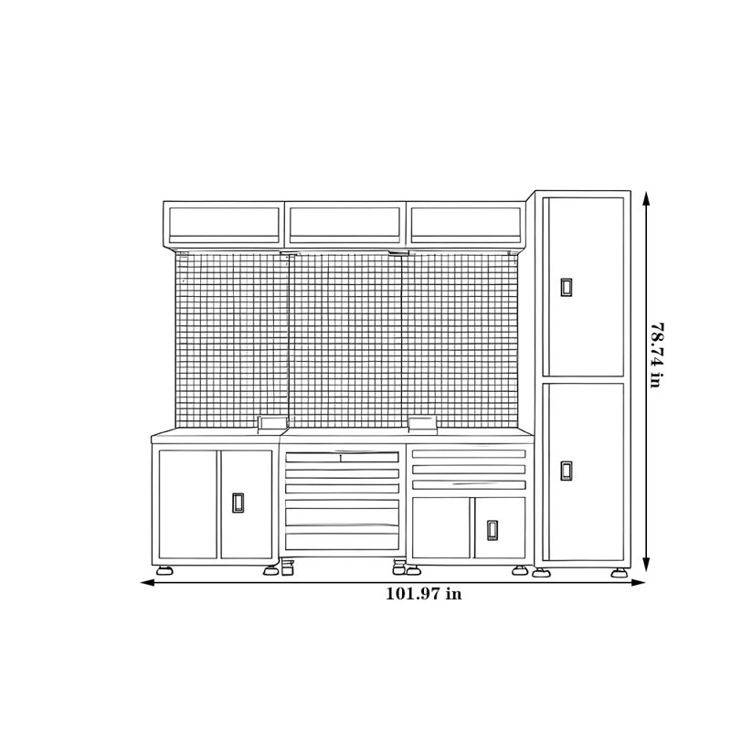 Armoire à outils en métal robuste pour l'industrie automobile