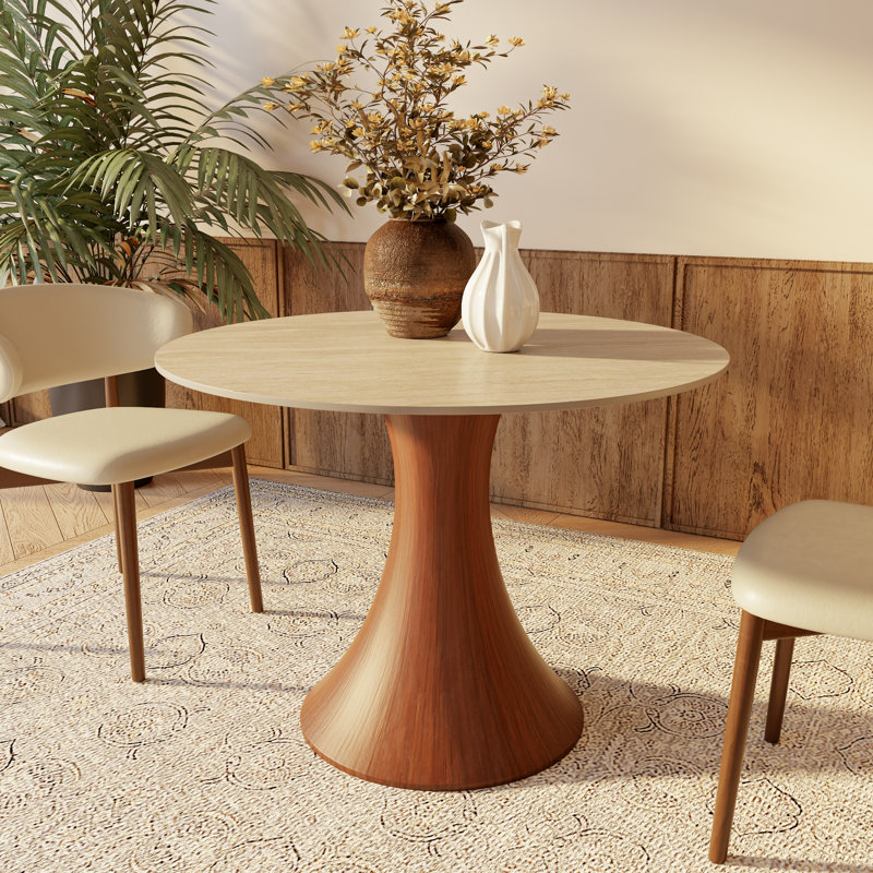 Table de salle à manger Mid-Century, Coloré, H 29,64 po x l 39,37 po x P 39,37 po