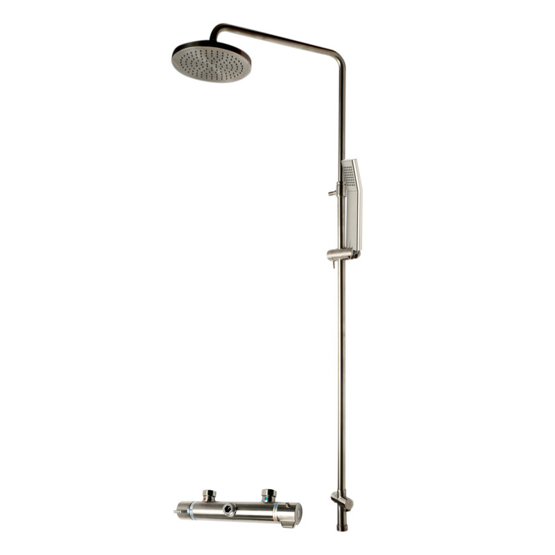 Complete Shower System with Rough in-Valve, Brushed Nickel