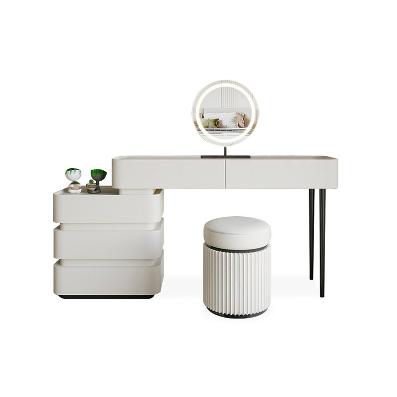 Makeup Vanity with Light mirror,5 drawers,Power Outlet