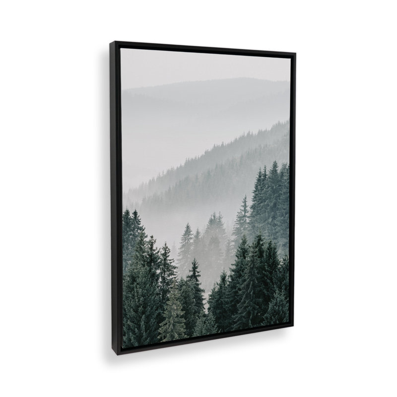 Bleron sur toile, 32" H x 22" W, Satin Black Floater Framed