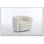Fauteuil demi-tonneau pivotant, fauteuils ronds modernes avec revêtement-108814580