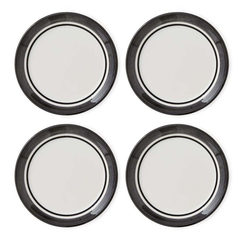 Portmeirion, Potters Stripe - Bread Plates, Black