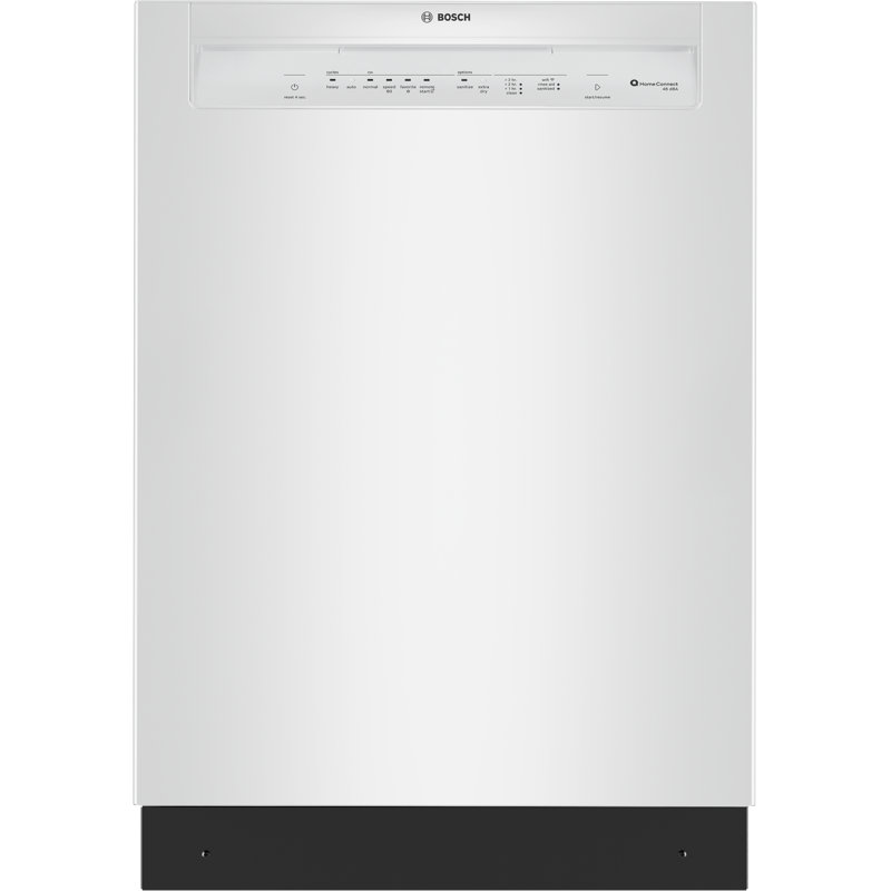 300S 24" Recessed Handle Dishwasher SS, White