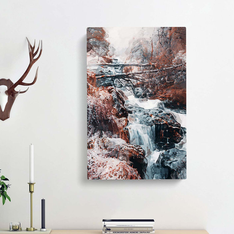 Forest In Norway In Abstract - Wrapped Canvas Print