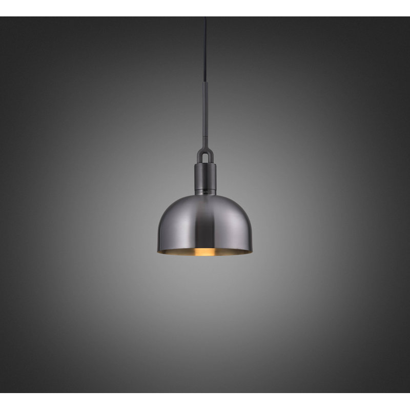 1 - Light Dome Pendant, Gun Metal
