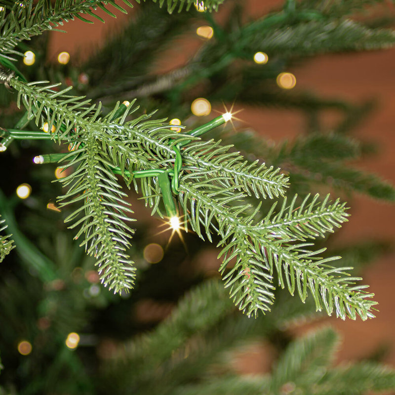 Kamas Fraiser Fir Artificial Christmas Tree with Warm White Low Voltage 3Mm LED Lights, 7.5' H