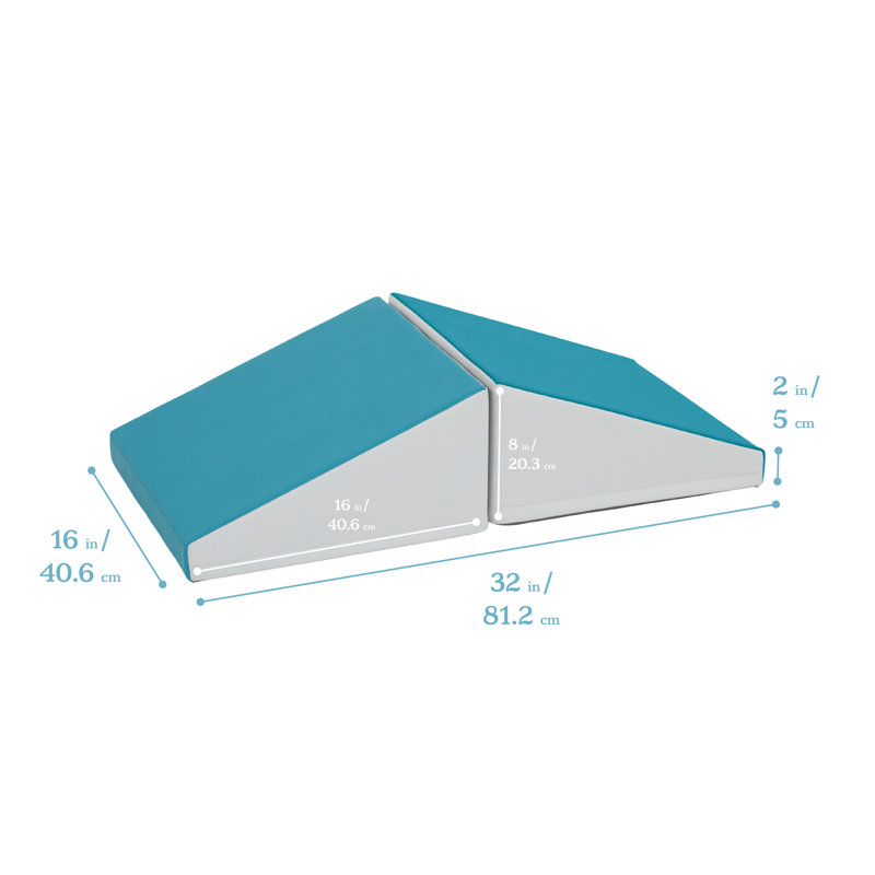 ECR4Kids SoftZone Junior Mix n 'Match Ramp 360 degrés, ensemble de jeu débutant, paquet de 2, Turquoise