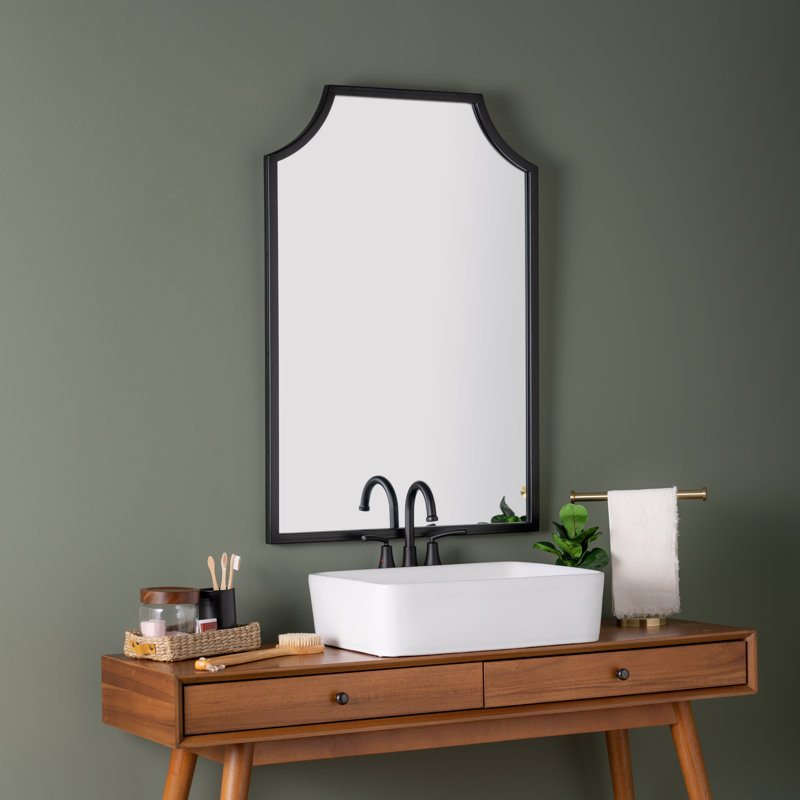 Simone Arch Metal Mirror, Black