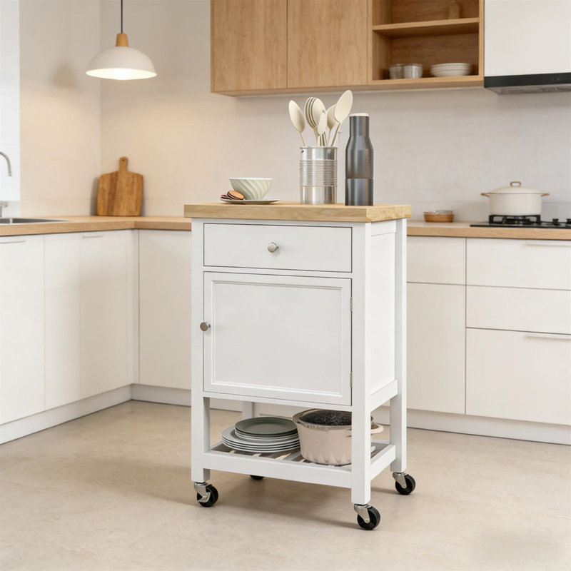 Îlot de cuisine mobile (sans tabourets)
