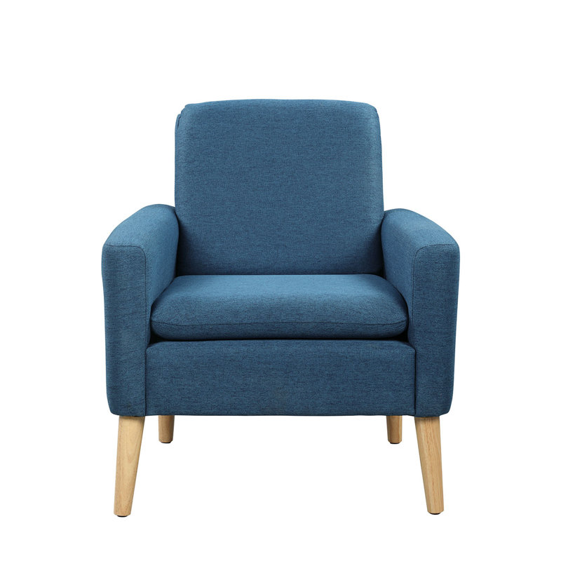 Cristyle Upholstered Arm Accent Chair, Blue Linen