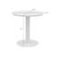 Kobalt 36 po Table de bar ronde ronde en noir avec plateau en pierre frittée et base en métal