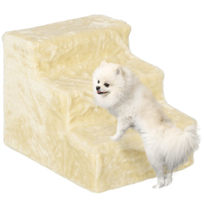 Escalier 3 marches pour chat, chats / chiens, escalade sur un lit, beige