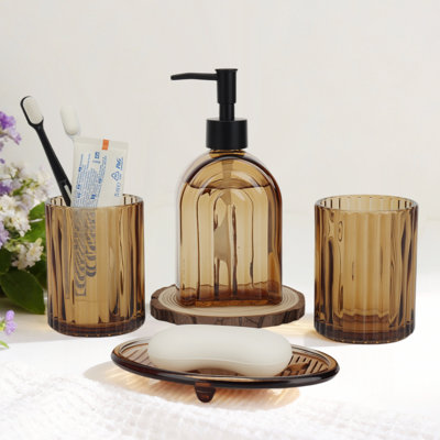Bathroom Accessory Set Bathroom Tray Tumbler