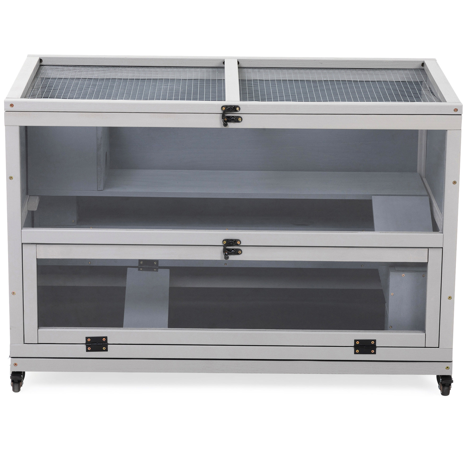 Picture Idea: Latitude Run Gray Wooden Gerbil And Hamster Enclosure With Tunnels