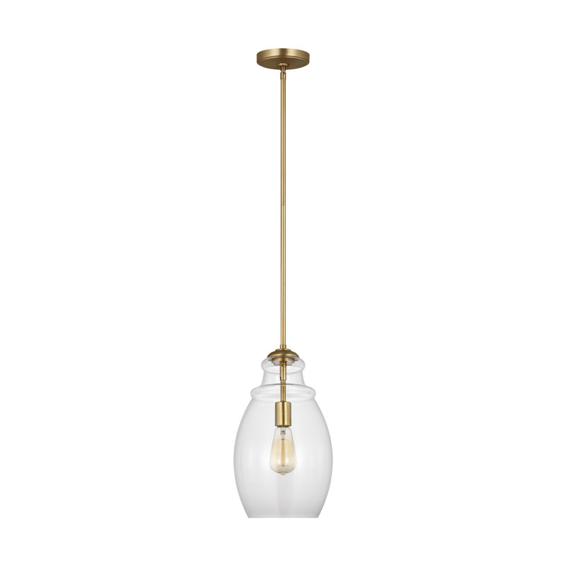 Marino One Light Pendant from Generation Lighting , Satin Brass
