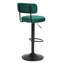 Ensemble de 2 tabourets de bar modernes, tabourets de bar rembourrés à hauteur de comptoir incurvée, tabourets de bar réglables de 24,5 po à 30,5 po, tabourets de comptoir pivotants pour la cuisine