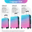 Valise extensible 3 pièces à roulettes Hardshell avec roulettes pivotantes et verrou TSA léger-126941767