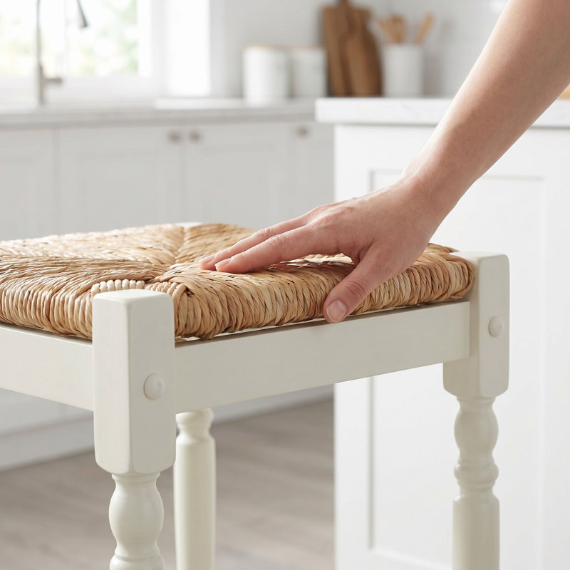 Chiem Bar & Counter Stool, Blanc antique, Tabouret de comptoir (assise de 24 po de hauteur)