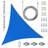 Colourtree Triangle Sun Shade Sail With Winch Installation Kit and Ropes-91078921-91078928