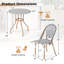 Ensemble de 3 chaises de table rondes en osier pour l'extérieur et 2 chaises de salle à manger