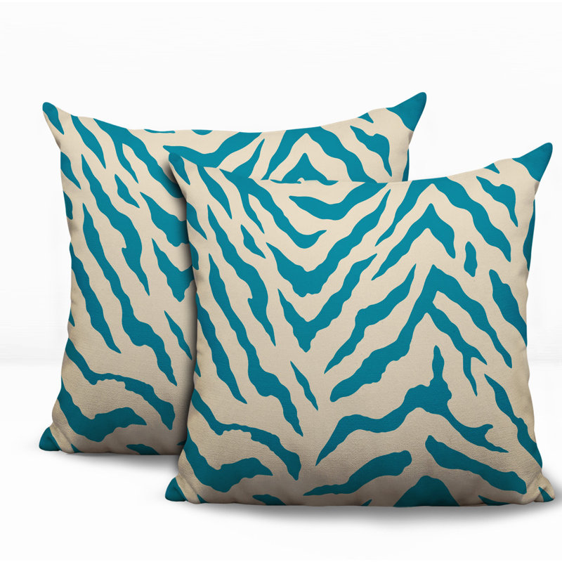 Coussin intérieur / extérieur Billi, 18x18, Turquoise