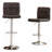 Swivel Faux Leather Adjustable Hydraulic Bar Stool, Set Of 2-1050586158