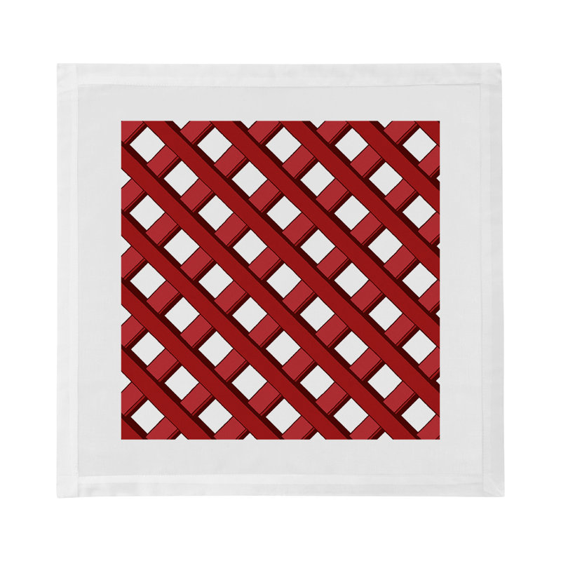 Cotton Blend Square Napkins, Red