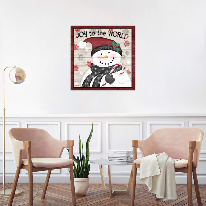 Rustic Snowmen I by Jen Killeen - No Frame Print on Canvas, 66.04 cm H x 66.04 cm W x 1.91 cm D