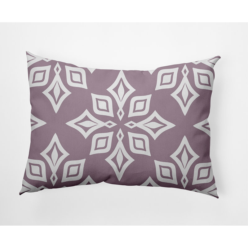 Beach Star Geometric Outdoor Reversible Throw Pillow, Purple