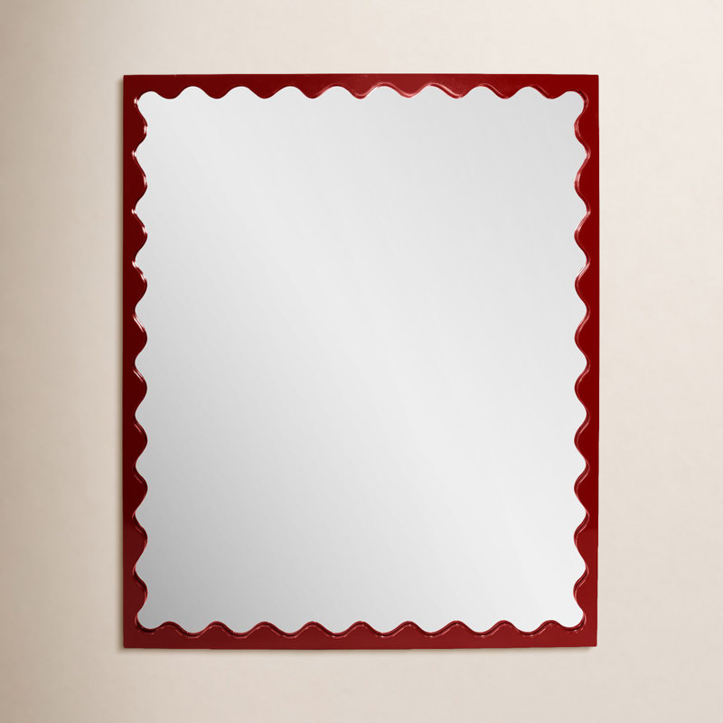 Ailee Rectangle Mirror, Burgundy