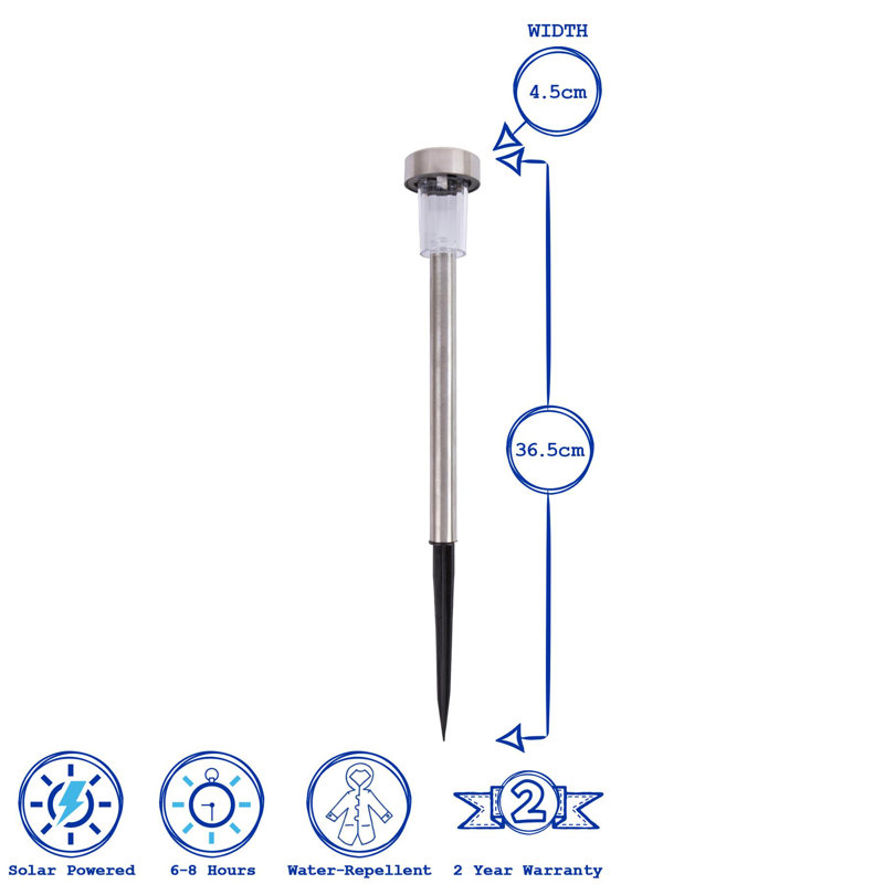 Solar Powered Metal Pathway Light