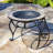 24.8"D. Round Mosaic Tile Metal Fire Pit "Medora"