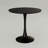 31.5" Black Modern Round Dining Table - Mdf Top & Cylindrical Metal Base, Multi-use For Kitchen/living Room/coffee Table-843285506-852858336