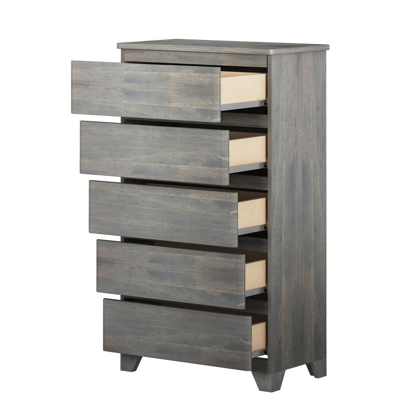 Raya 5 - Drawer Kids Dresser, Driftwood
