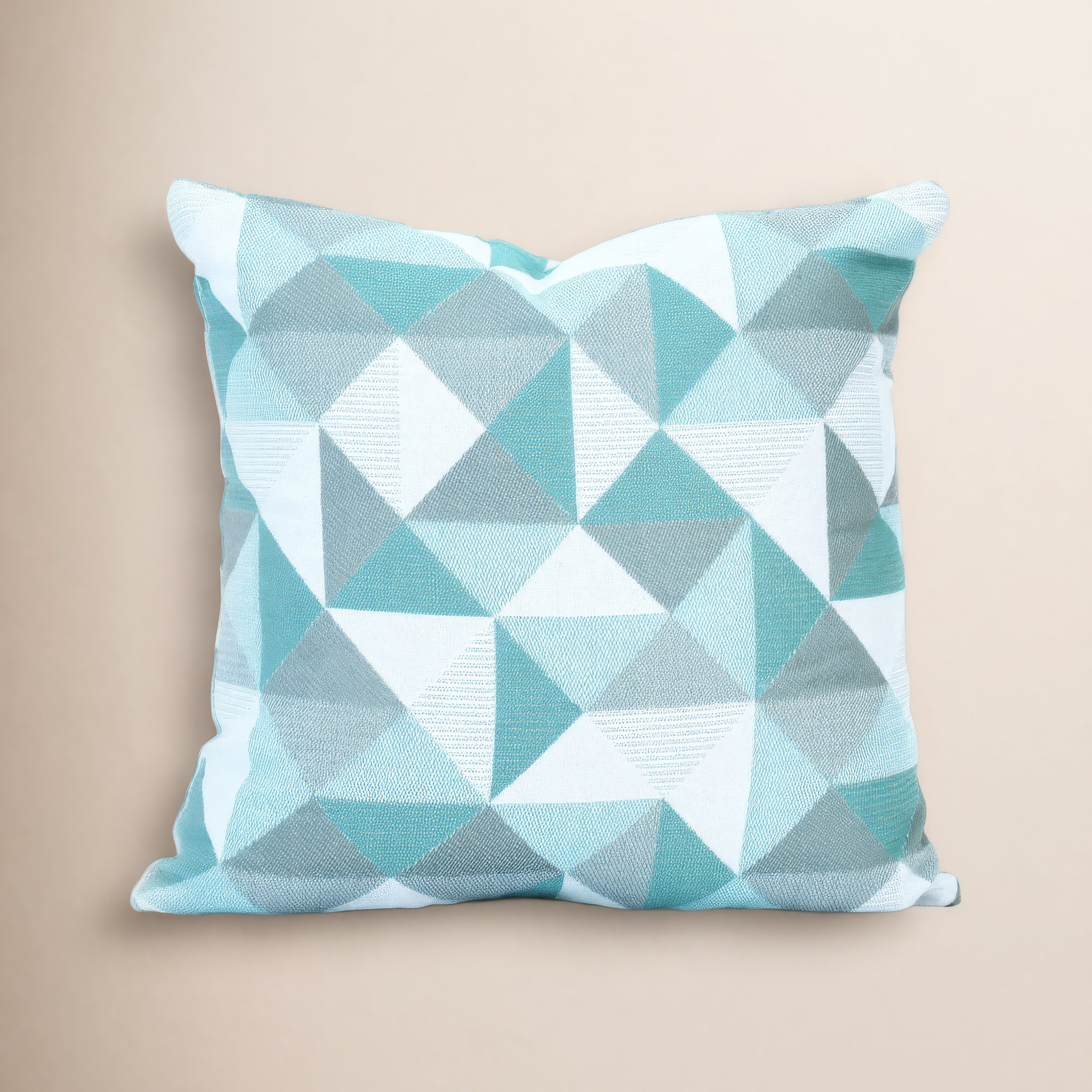Pacifica Geometric Indoor/Outdoor Throw Pillow, Ruskin Lakeside, 24" x 24"