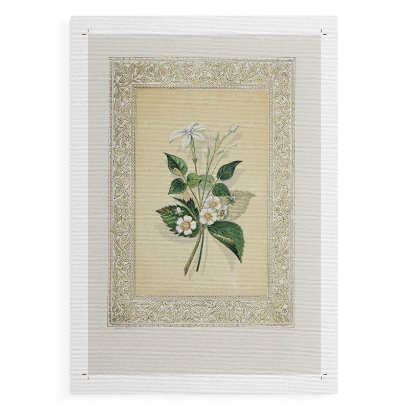 Imprimé floral rétro CXCII - reproduction de toile seulement - non encadrée