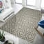 Hand Knotted Wool Geometric Area Rug in Gray-1919807814