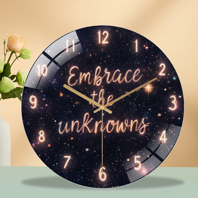 Horloge murale Embrace The l'inconnu, horloge murale 12 po