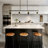 4-Light Modern Linear LED Spotlight Pendant with Adjustable Heads for Kitchen Island