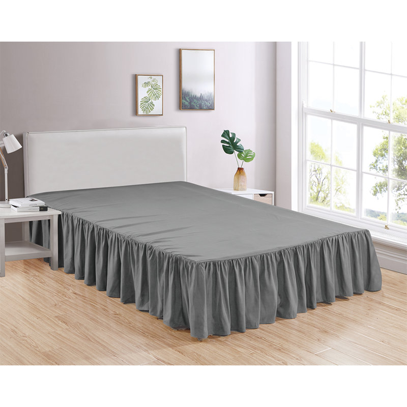 Bedskirt 4 Bed Skirt, Twin, Gray