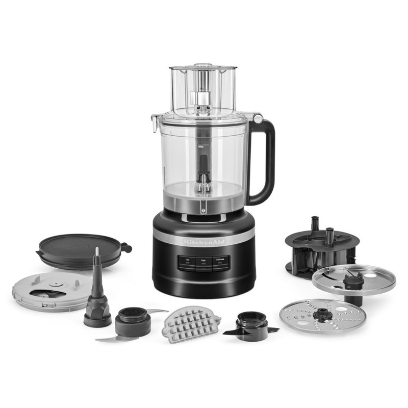 Kitchenaid, 3.1l Compact Food Processor. Chop, Shred, Slice, Dice Knead, Mix And Purée, Matte Black